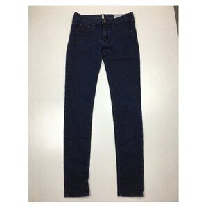 RAG & BONE Midnight Wash Faux Pockets Logo Buttons Legging Slim Fit Skinny Jeans